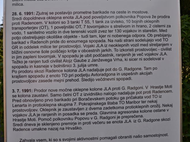 Informativna tabla v Radencih